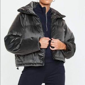 Missguided dark grey puffer jacket woman’s